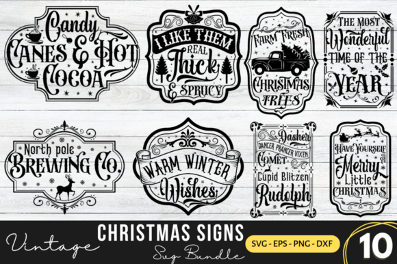 Download Farmhouse Christmas Signs SVG Bundle - Farmhouse Collection