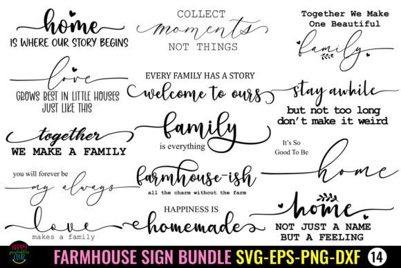 Download Farmhouse Sign SVG Bundle I Family Sign - Farmhouse Collection