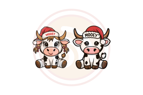 Download Cute Highland Cow Couple Christmas Svg - Premium Resources