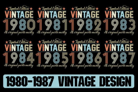 Download 1980-1987 Vintage Unique Design - Premium Resources