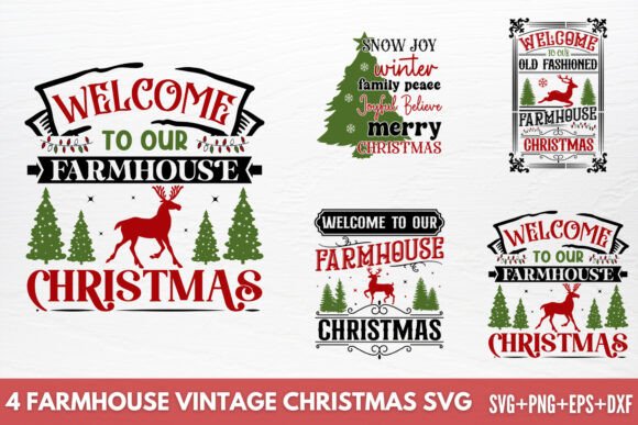Download Farmhouse Vintage Christmas SVG - Farmhouse Collection