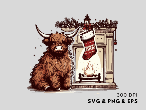 Download Christmas Highland Cow Christmas SVG - Highland cow christmas svg Collection