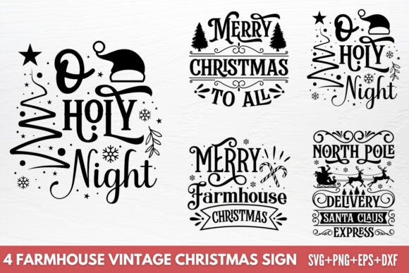 Download Farmhouse Vintage Christmas Sign SVG - Farmhouse Collection