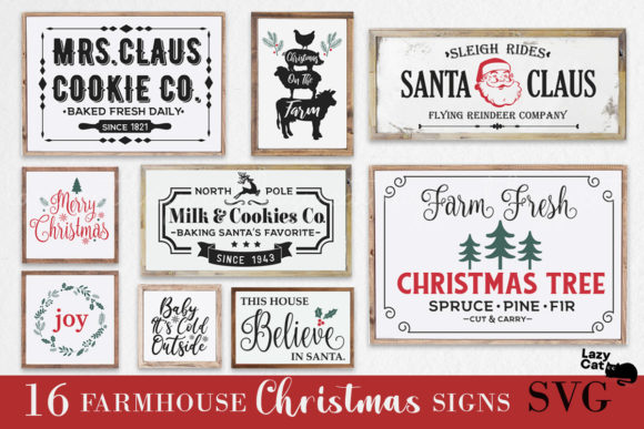 Download Farmhouse Christmas Sign Bundle - Farmhouse Collection
