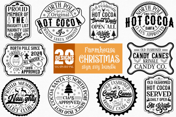 Download Farmhouse Christmas SVG Sign Bundle - Farmhouse Collection